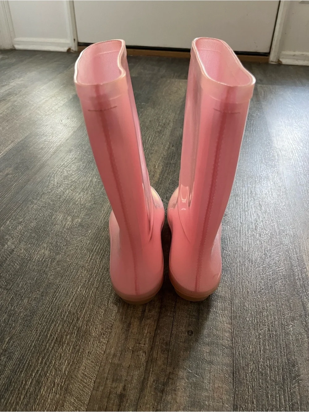 Cat & Jack Girls' Shiny Pink Rain Boots